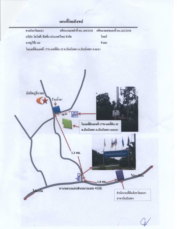 Residential land/lot Yala Bannang Sata Bannang Sata 52020