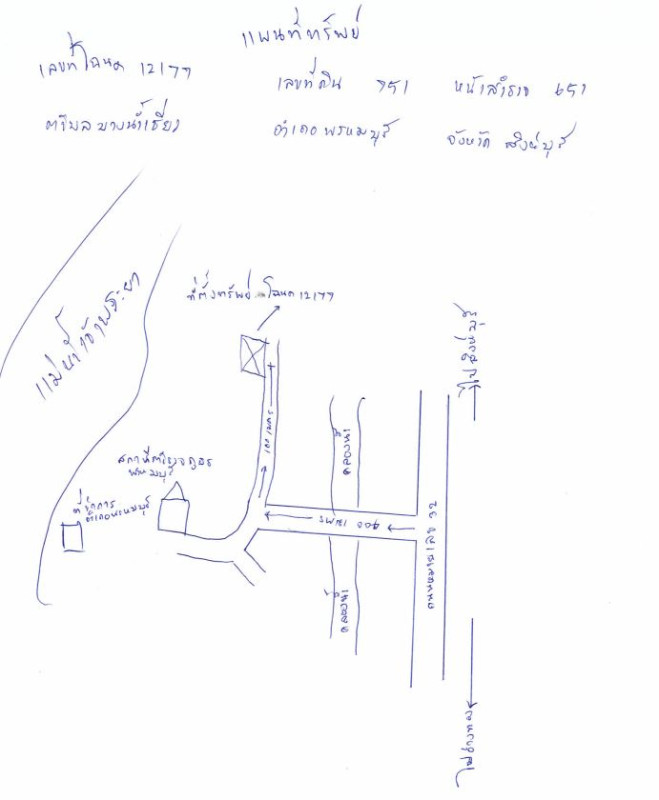 Residential land/lot Sing Buri Phrom Buri Bang Nam Chiao 46875