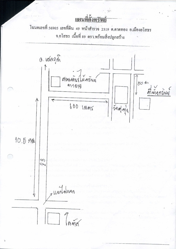 บ้านเดี่ยว ยโสธร เมืองยโสธร ดู่ทุ่ง 320020
