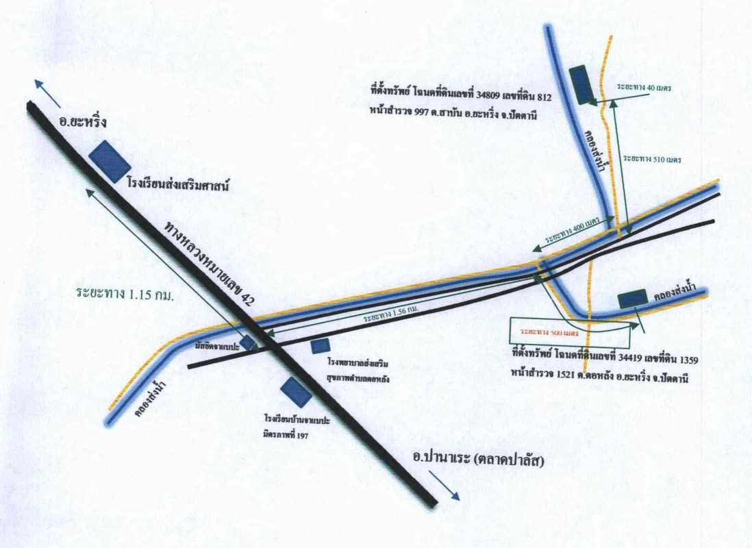 ที่ดินเปล่า ปัตตานี ยะหริ่ง ตอหลัง 36000