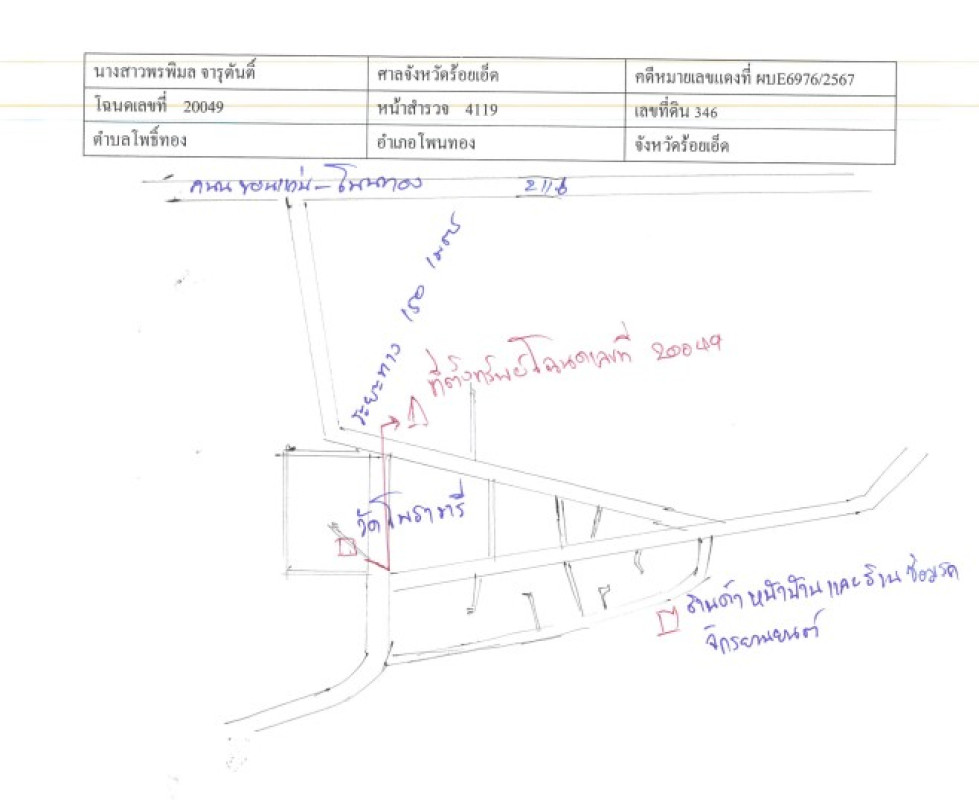 บ้านเดี่ยว ร้อยเอ็ด โพนทอง โพธิ์ทอง 321041