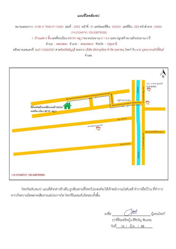 ทาวน์เฮ้าส์ ปทุมธานี คลองหลวง คลองสอง 1435972