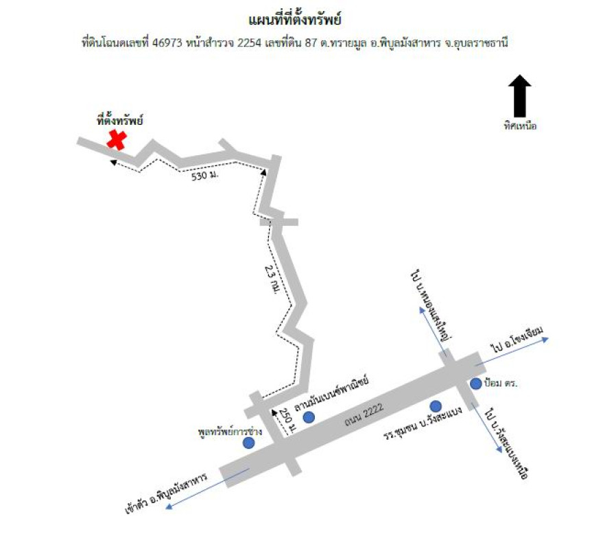 Residential land/lot Ubon Ratchathani Phibun Mangsahan Rawe 466700