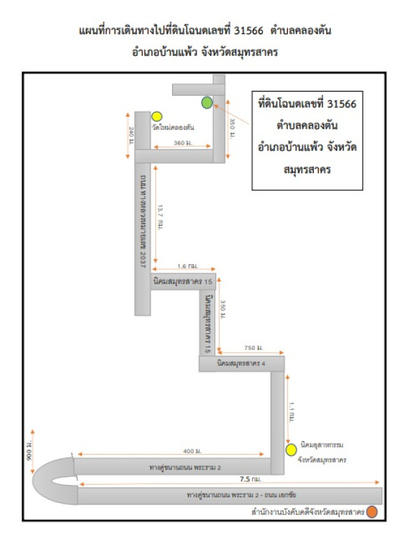 Residential land/lot Samut Sakhon Ban Phaeo Khlong Tan 416000