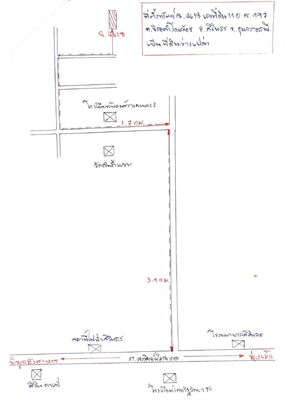 ที่ดินเปล่า อุบลราชธานี บ้านไร่ หนองบ่มกล้วย 21294