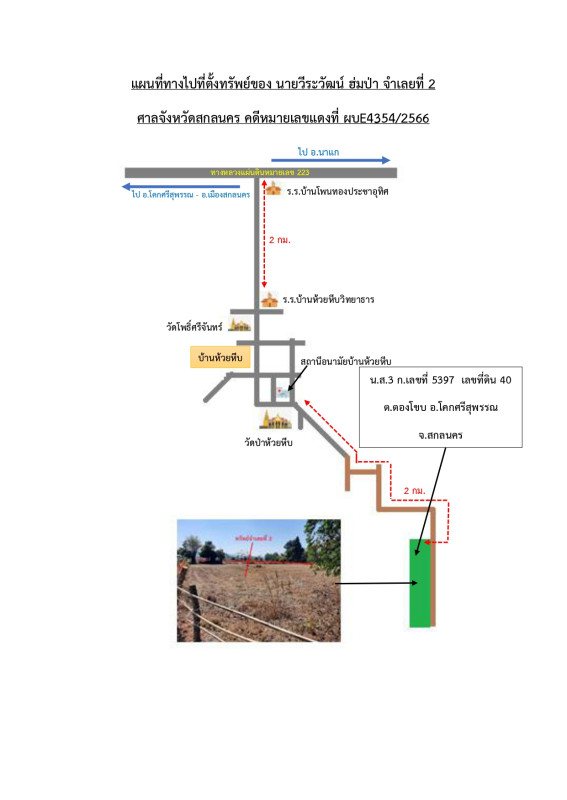 Residential land/lot Sakon Nakhon Khok Si Suphan Tong Khop 743600