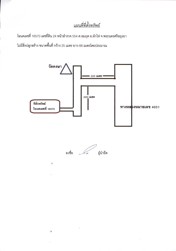 Residential land/lot Phra Nakhon Si Ayutthaya Phak Hai Ammarit 108570