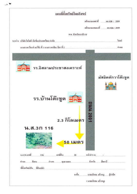 ที่ดินเปล่า ปัตตานี ทุ่งยางแดง พิเทน 443000