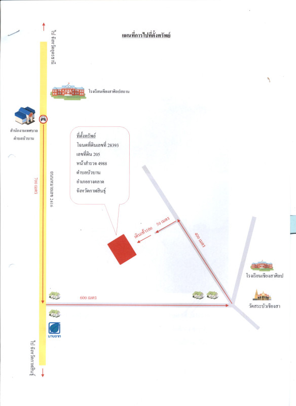 ที่ดินเปล่า กาฬสินธุ์ ยางตลาด บัวบาน 78750