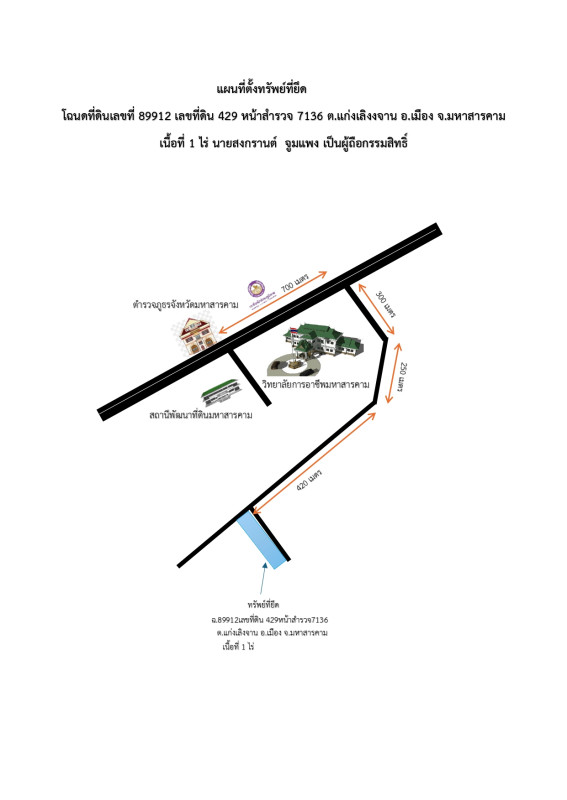 ที่ดินเปล่า มหาสารคาม เมืองมหาสารคาม หนองโน 400000