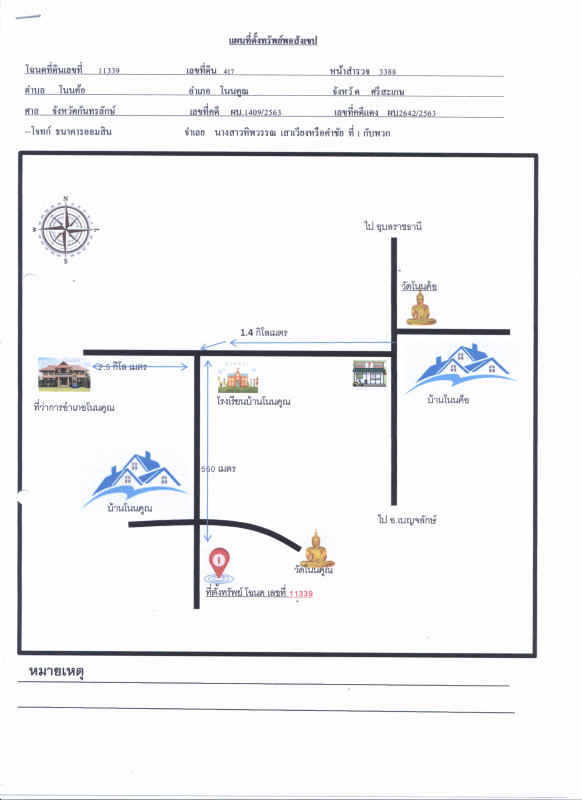ทาวน์เฮ้าส์ ศรีสะเกษ โนนคูณ โนนค้อ 128400