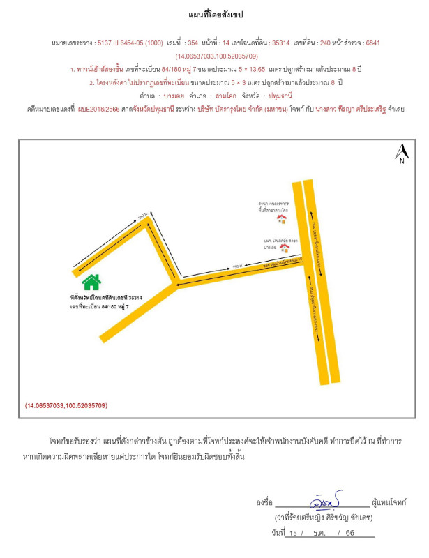 ทาวน์เฮ้าส์ ปทุมธานี สามโคก บางเตย 1446567