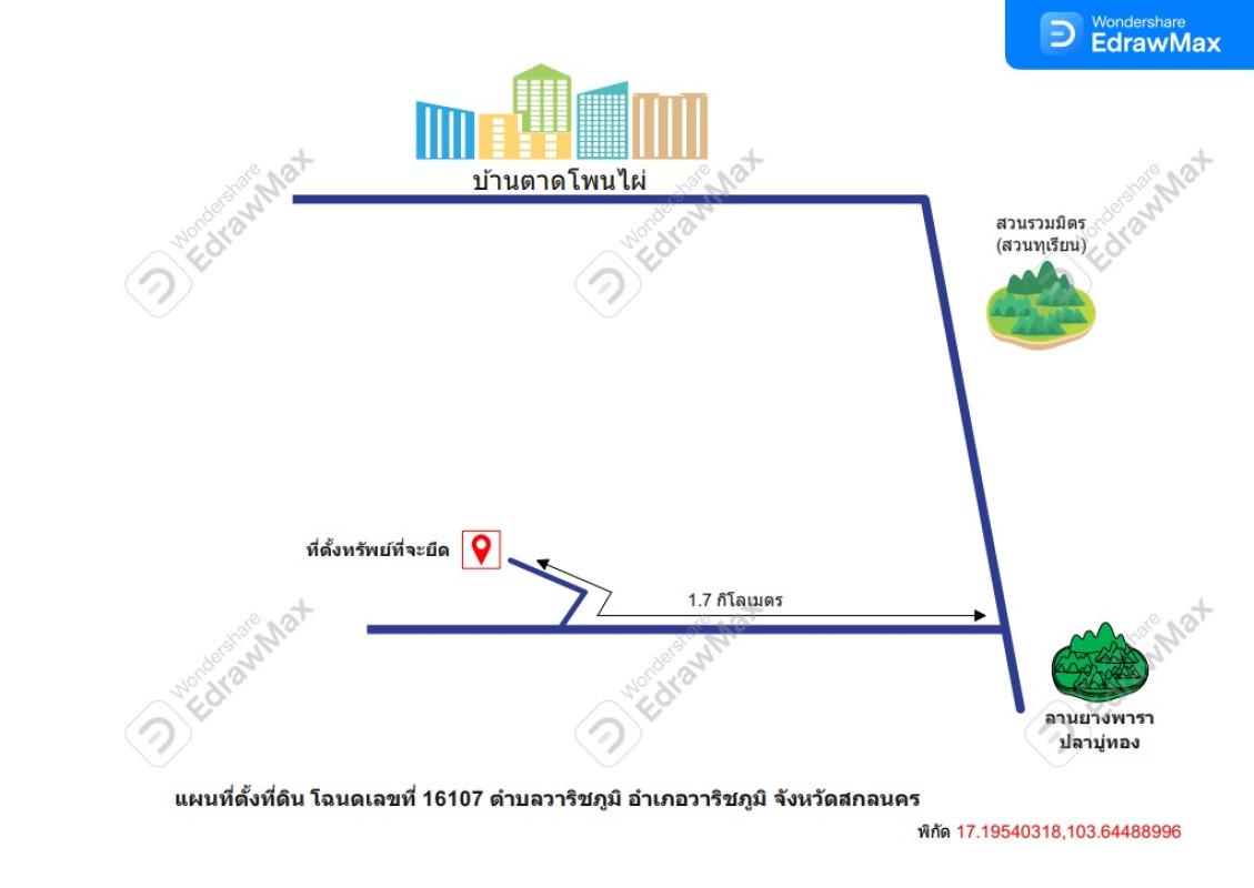 ที่ดินเปล่า สกลนคร วาริชภูมิ วาริชภูมิ 1744400