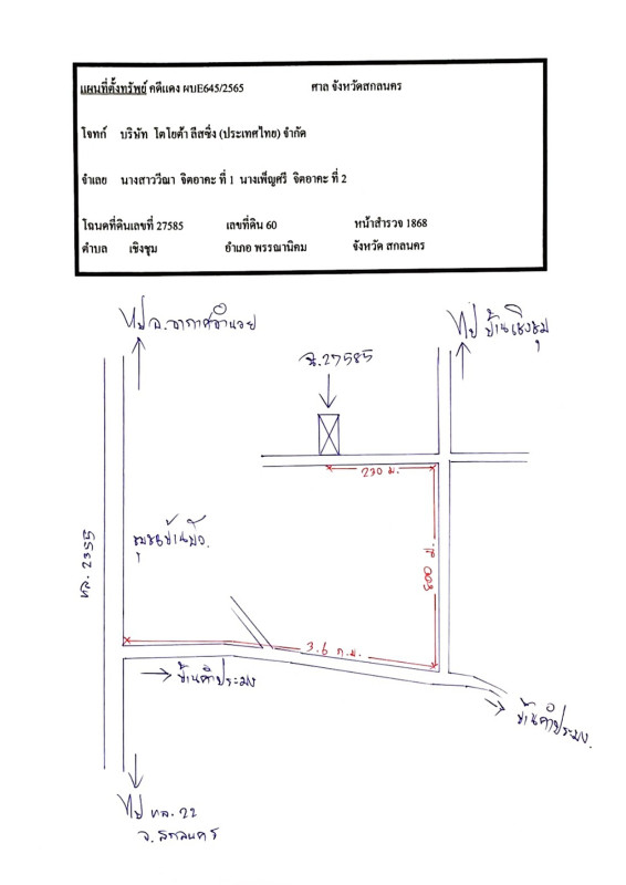 ที่ดินเปล่า สกลนคร พรรณานิคม เชิงชุม 266700
