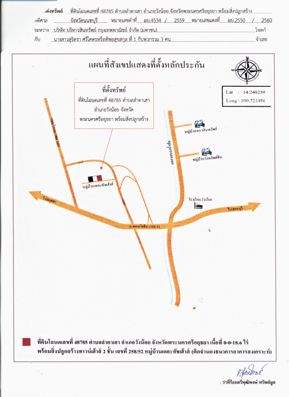 ทาวน์เฮ้าส์ พระนครศรีอยุธยา วังน้อย ลำตาเสา 951156