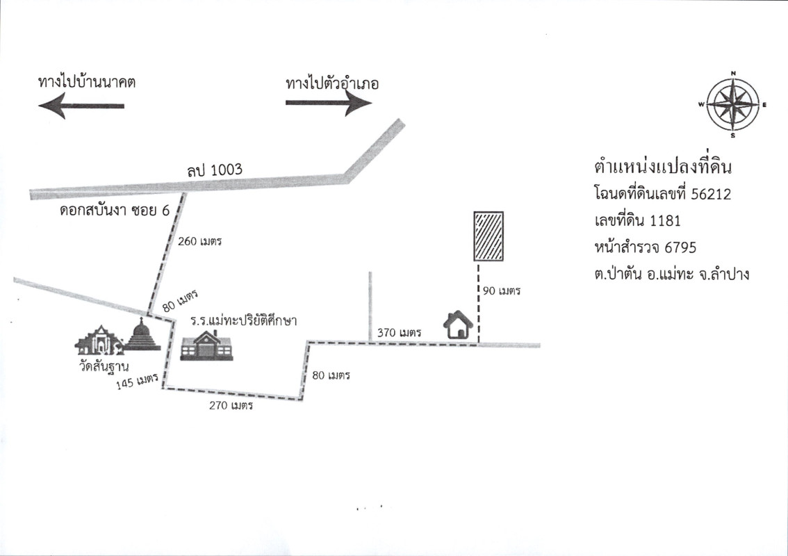ที่ดินเปล่า ลำปาง แม่ทะ ป่าตัน 106400