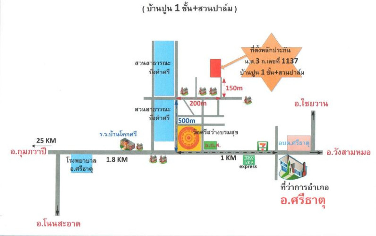 บ้านเดี่ยว อุดรธานี ศรีธาตุ ศรีธาตุ 1518680