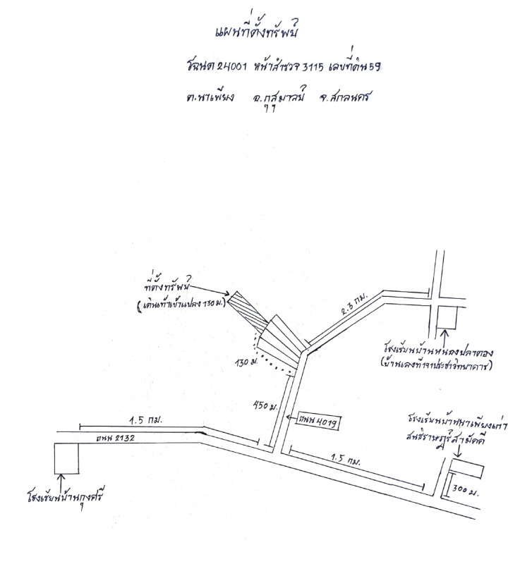 ที่ดินเปล่า สกลนคร กุสุมาลย์ นาเพียง 284300