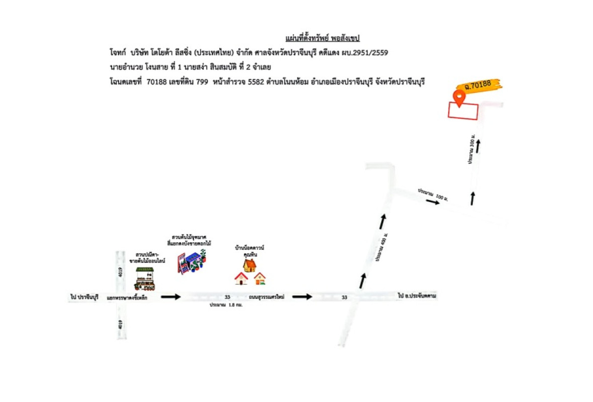 ที่ดินเปล่า ปราจีนบุรี เมืองปราจีนบุรี โนนห้อม 154000