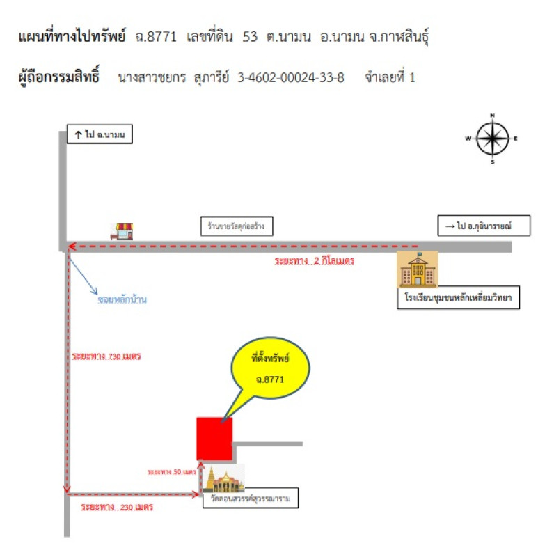บ้านเดี่ยว กาฬสินธุ์ นามน นามน 2618000