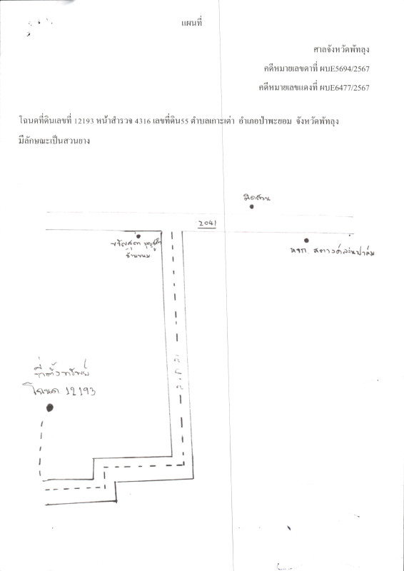 ที่ดินเปล่า พัทลุง ป่าพะยอม เกาะเต่า 1200360