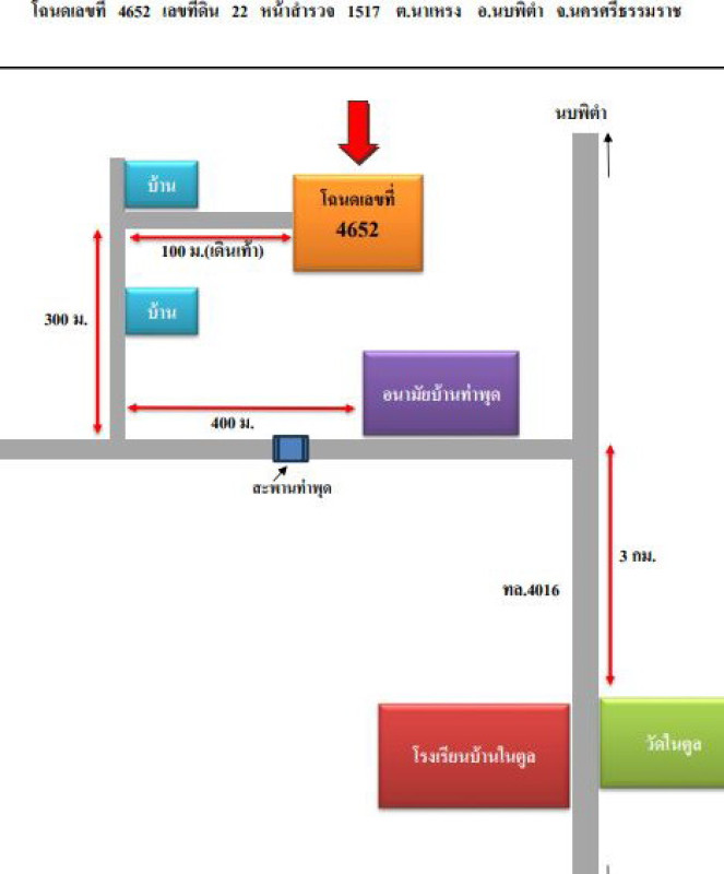 ที่ดินเปล่า นครศรีธรรมราช นบพิตำ นาเหรง 195200