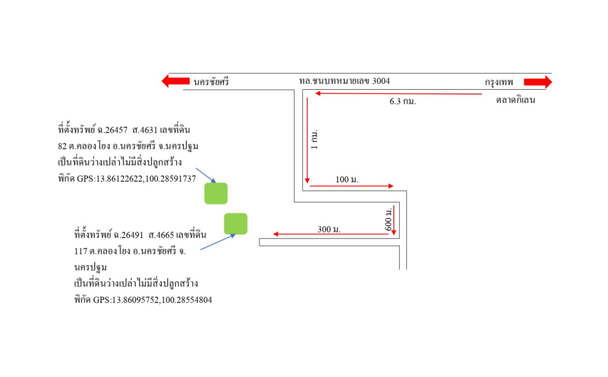 ที่ดินเปล่า นครปฐม พุทธมณฑล คลองโยง 351000