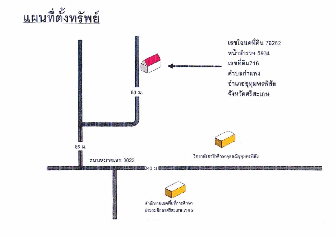 บ้านเดี่ยว ศรีสะเกษ อุทุมพรพิสัย กำแพง 1026580