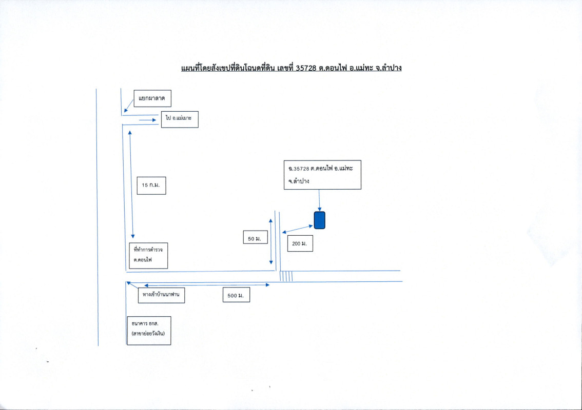 ที่ดินเปล่า ลำปาง แม่ทะ ดอนไฟ 78600