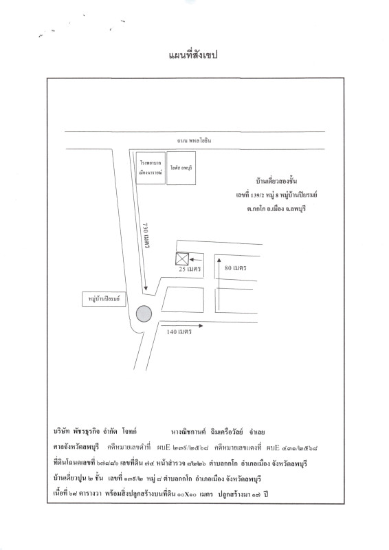 บ้านเดี่ยว ลพบุรี เมืองลพบุรี กกโก 1824000