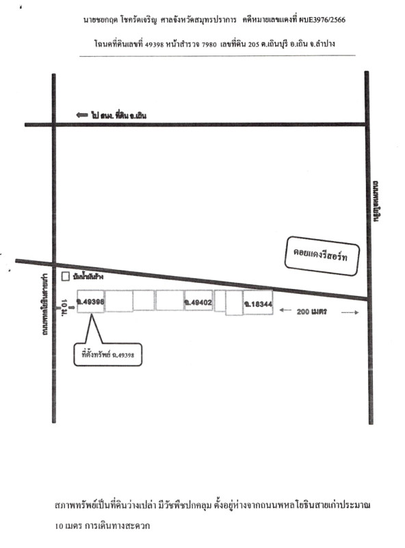 ที่ดินเปล่า ลำปาง เถิน เถินบุรี 280000