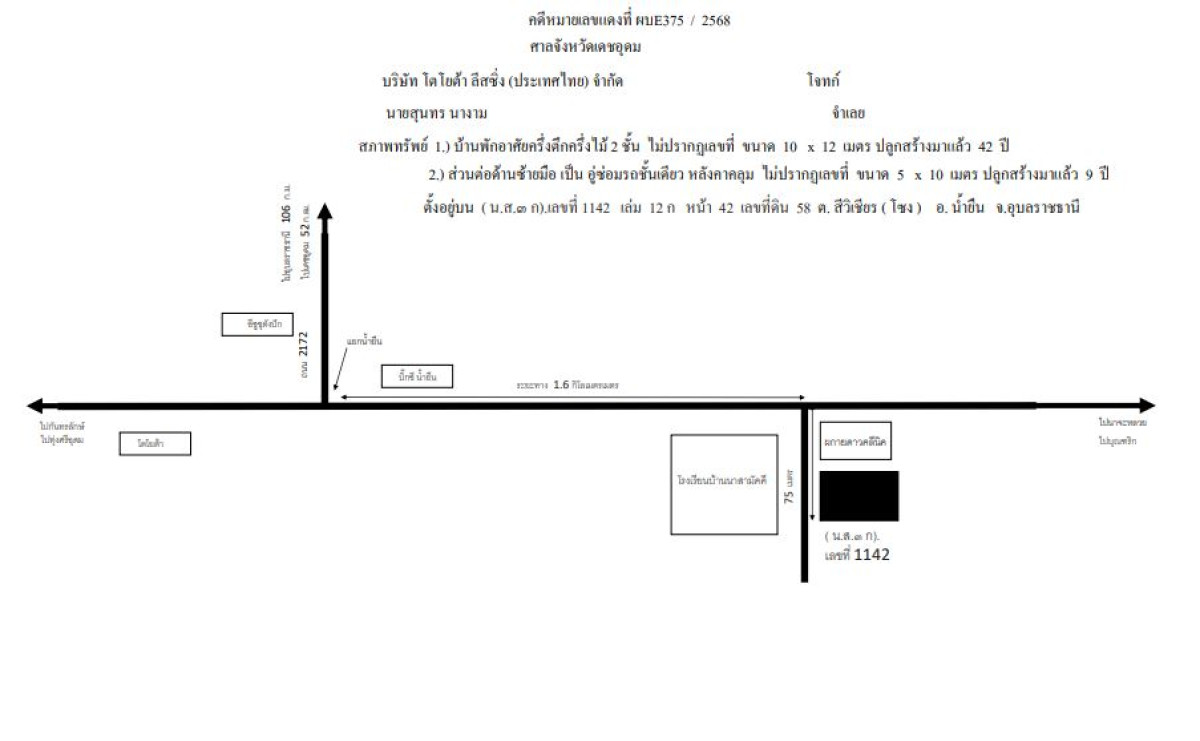 บ้านเดี่ยว อุบลราชธานี น้ำยืน สีวิเชียร 582220