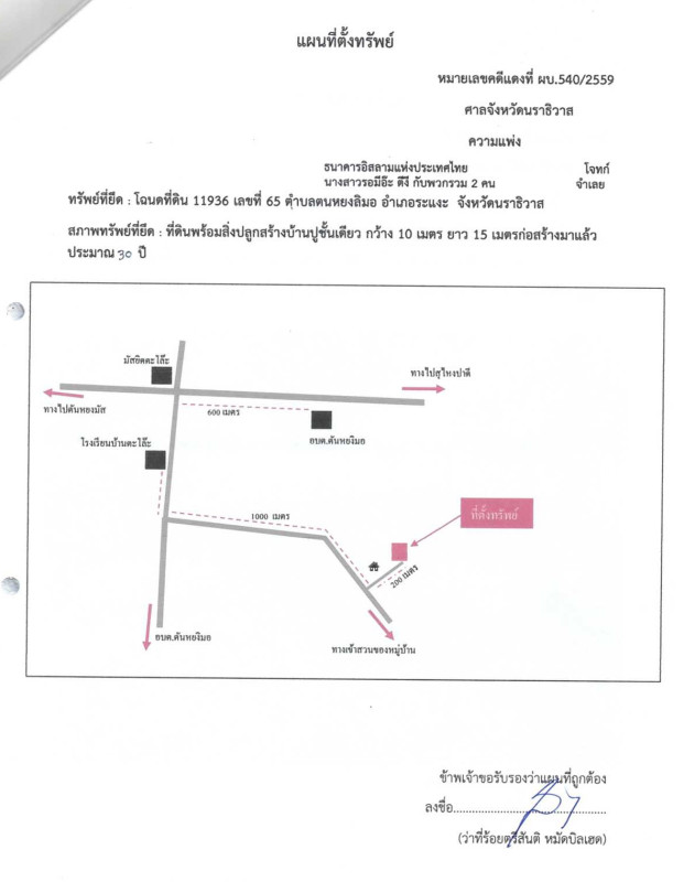 บ้านเดี่ยว นราธิวาส ระแงะ ตันหยงลิมอ 545280