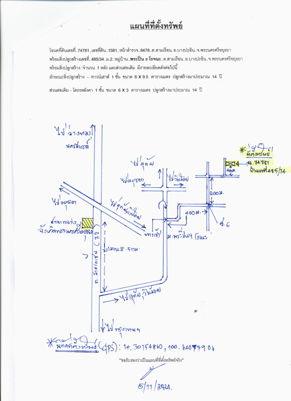 ทาวน์เฮ้าส์ พระนครศรีอยุธยา บางปะอิน สามเรือน 608393