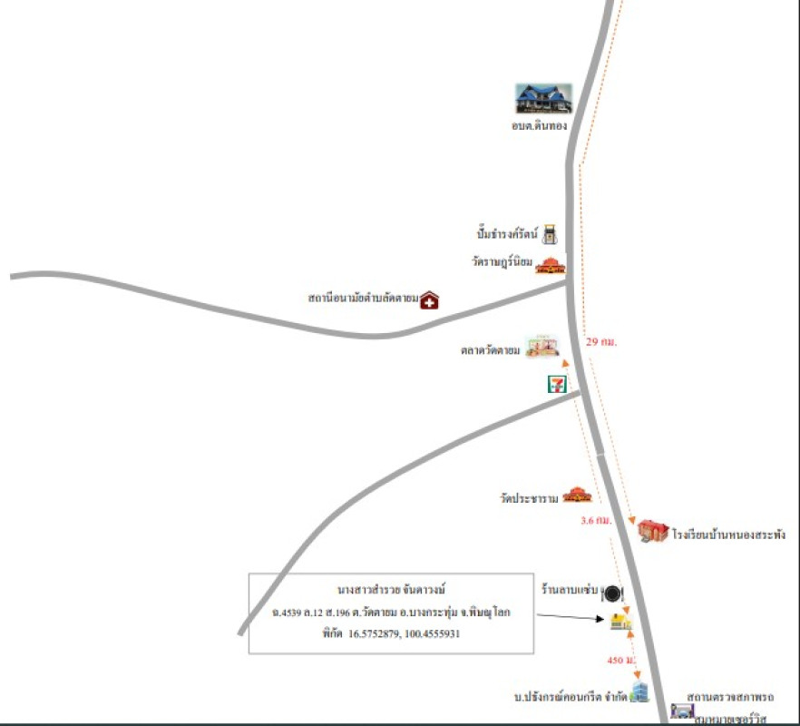 บ้านเดี่ยว พิษณุโลก บางกระทุ่ม วัดตายม 1042250
