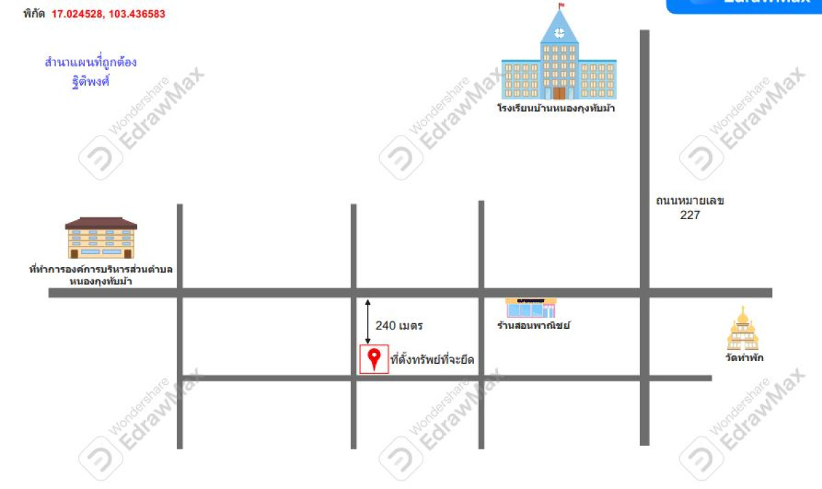 บ้านเดี่ยว อุดรธานี วังสามหมอ หนองกุงทับม้า 1223856