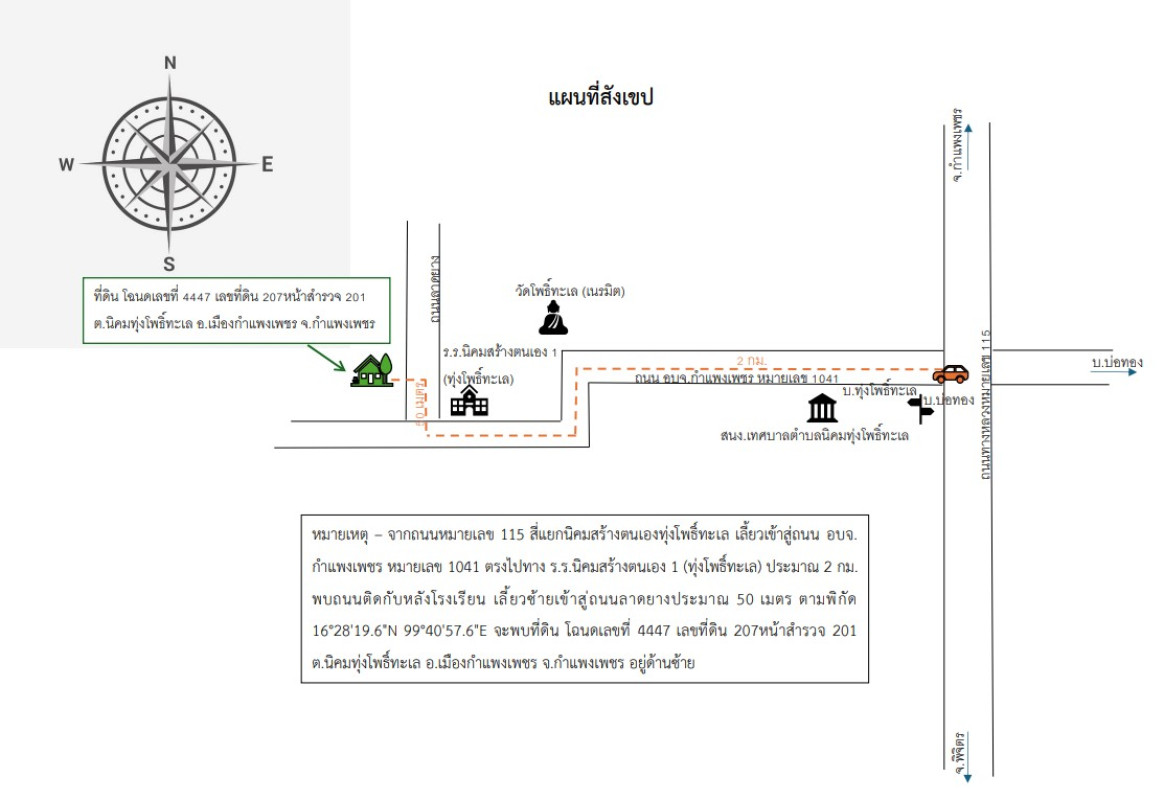 บ้านเดี่ยว กำแพงเพชร เมืองกำแพงเพชร นิคมทุ่งโพธิ์ทะเล 926460