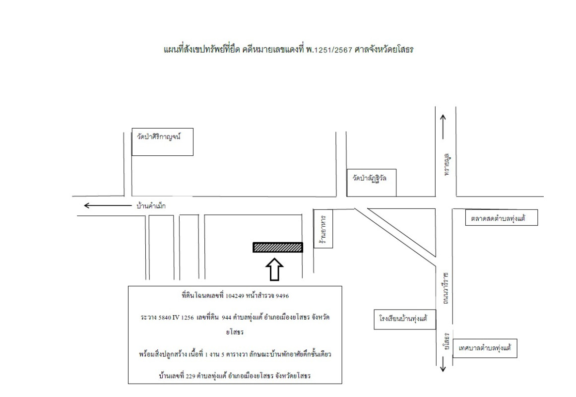 บ้านเดี่ยว ยโสธร เมืองยโสธร ทุ่งแต้ 756850