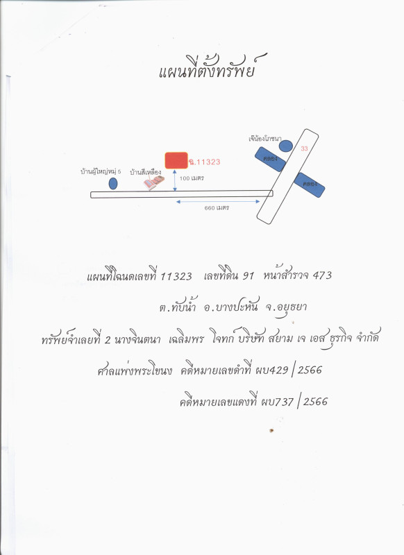 ที่ดินเปล่า พระนครศรีอยุธยา บางปะหัน ทับน้ำ 600000