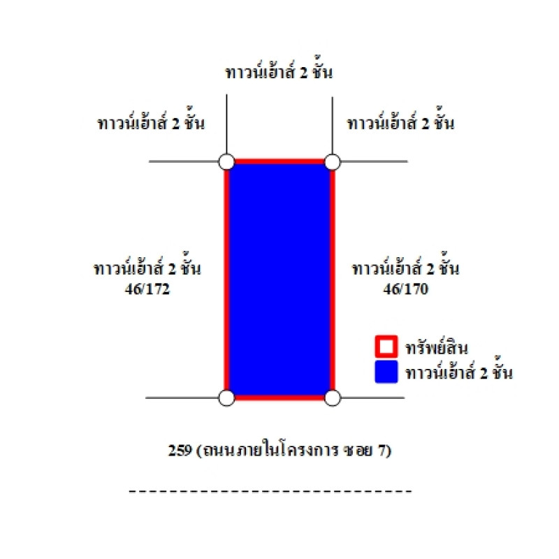 ทาวน์เฮ้าส์ พฤกษาวิลล์ พหลโยธิน (ม.กรุงเทพ) ปทุมธานี คลองหลวง คลองหนึ่ง 1905000