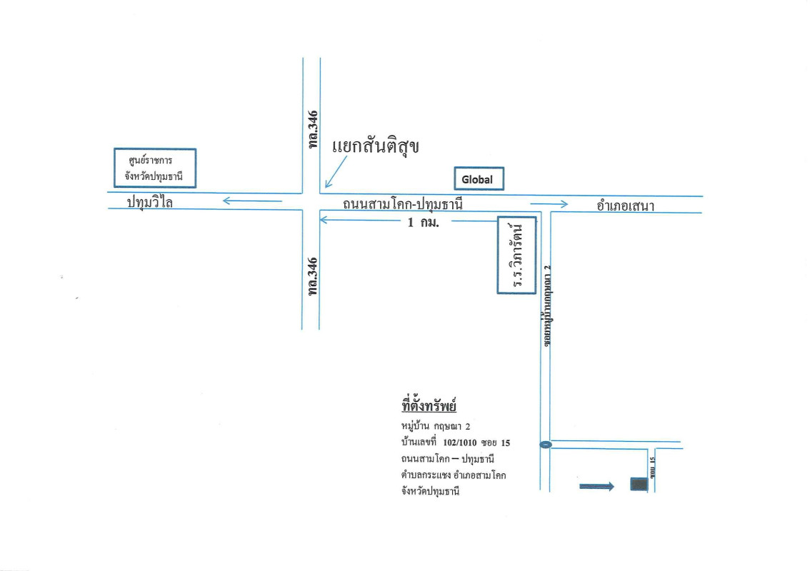 ทาวน์เฮ้าส์ ปทุมธานี สามโคก กระแชง 681152