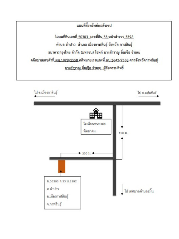 บ้านเดี่ยว กาฬสินธุ์ เมืองกาฬสินธุ์ ลำปาว 405900