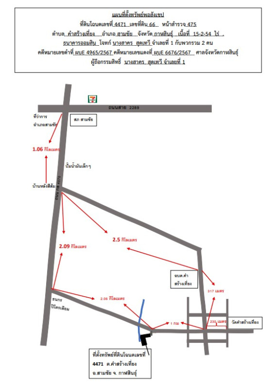 Residential land/lot Kalasin Sam Chai Kham Sang Thiang 1250800