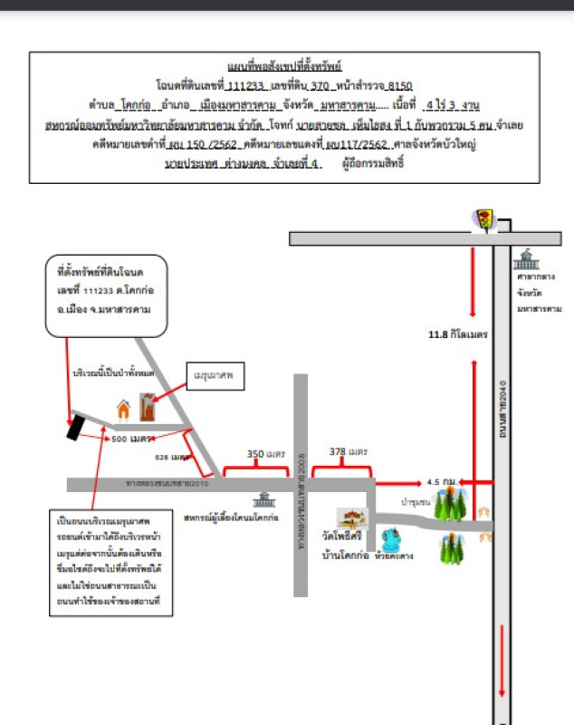 ที่ดินเปล่า มหาสารคาม เมืองมหาสารคาม โคกก่อ 665000