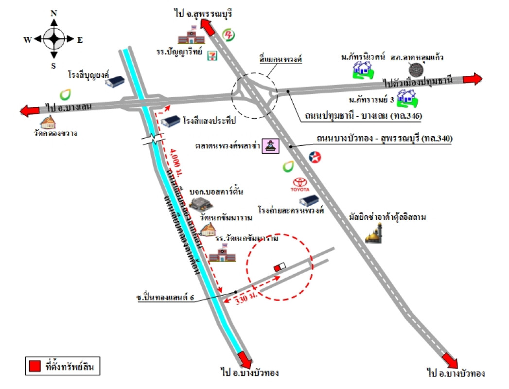 โรงงาน/โกดัง ปทุมธานี ลาดหลุมแก้ว หน้าไม้ 3251000