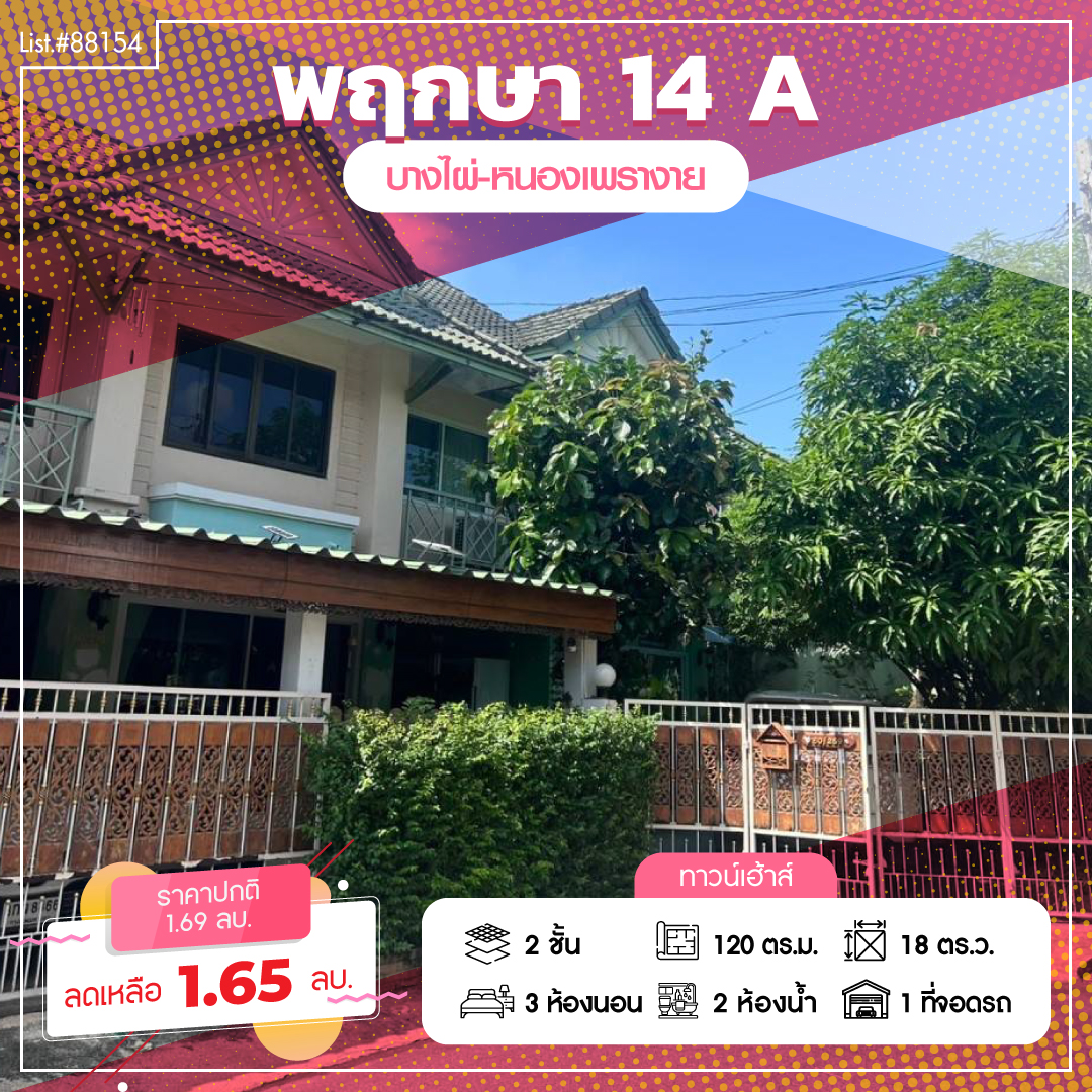 Townhouse Nonthaburi Bang Bua Thong Bang Khu Rat 1650000