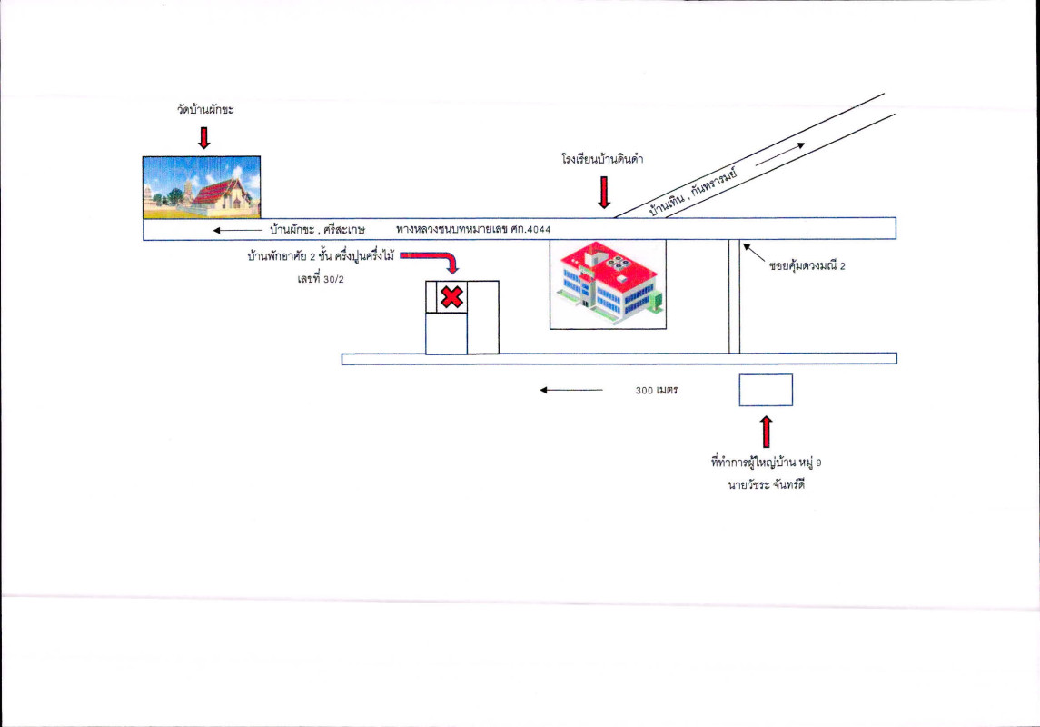 ทาวน์เฮ้าส์ ศรีสะเกษ ยางชุมน้อย ลิ้นฟ้า 107400