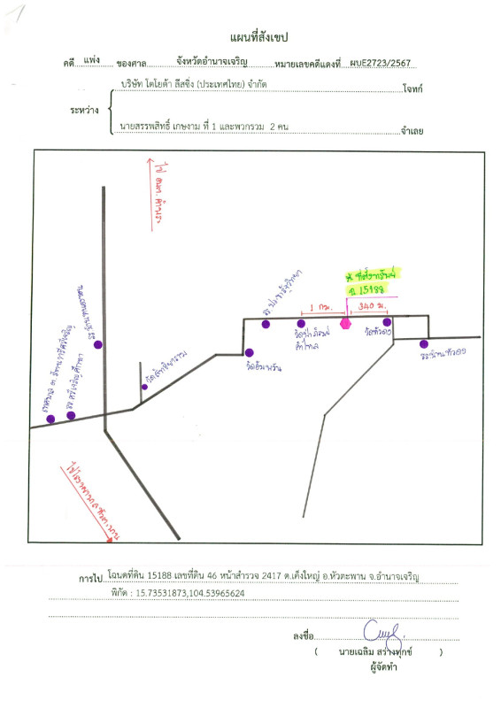 ที่ดินเปล่า อำนาจเจริญ หัวตะพาน เค็งใหญ่ 641080