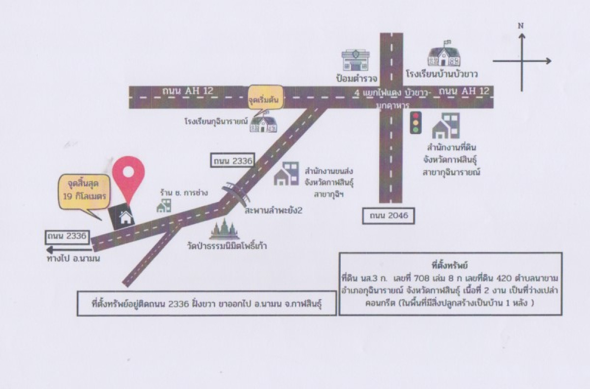 บ้านเดี่ยว กาฬสินธุ์ กุฉินารายณ์ นาขาม 400000