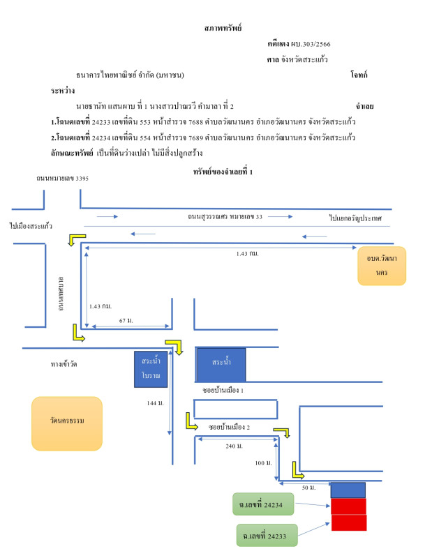 ที่ดินเปล่า สระแก้ว วัฒนานคร วัฒนานคร 264000